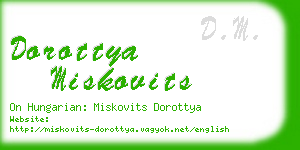 dorottya miskovits business card